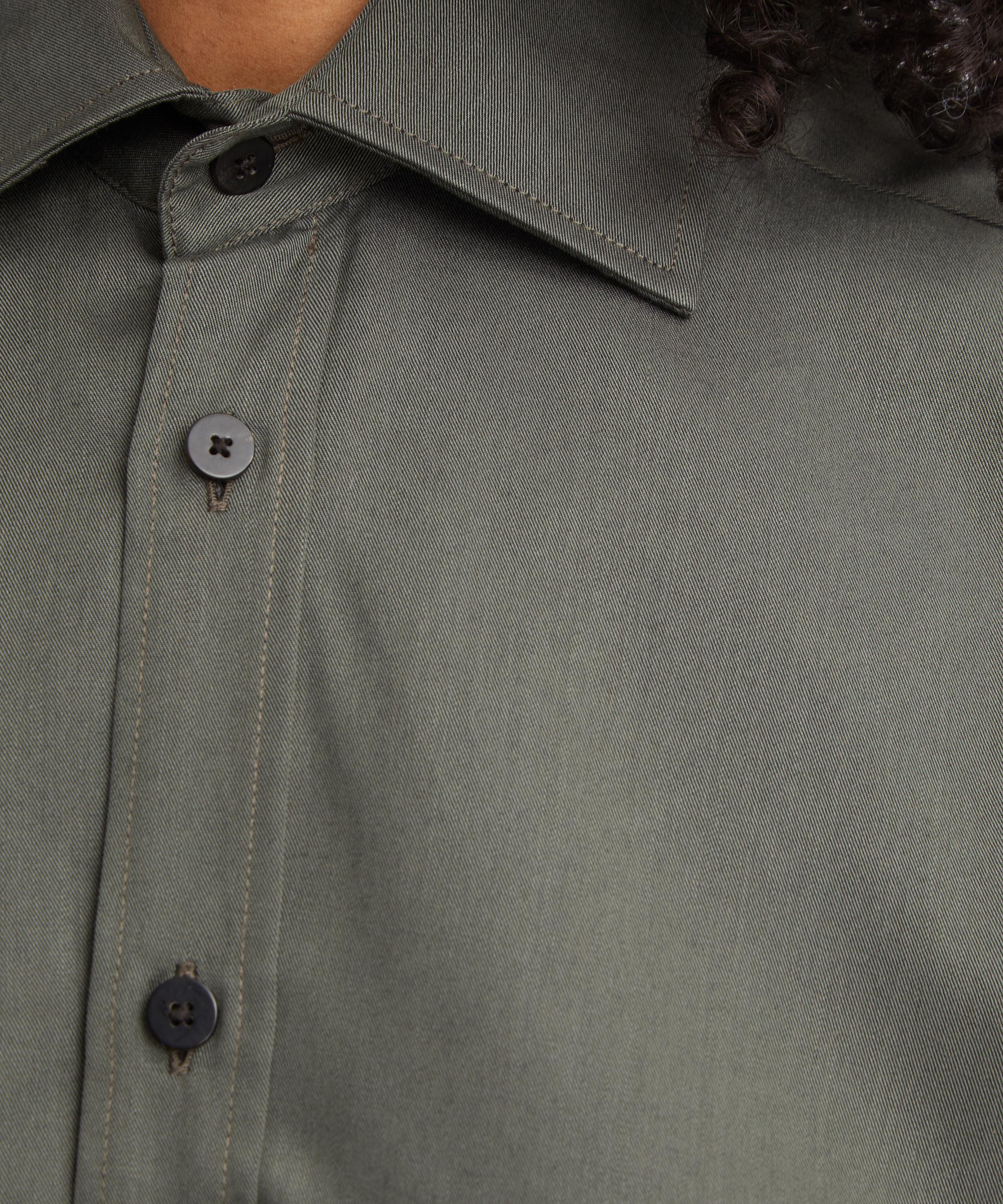 With Nothing Underneath - The Boyfriend Tencel Khaki Shirt image number 4