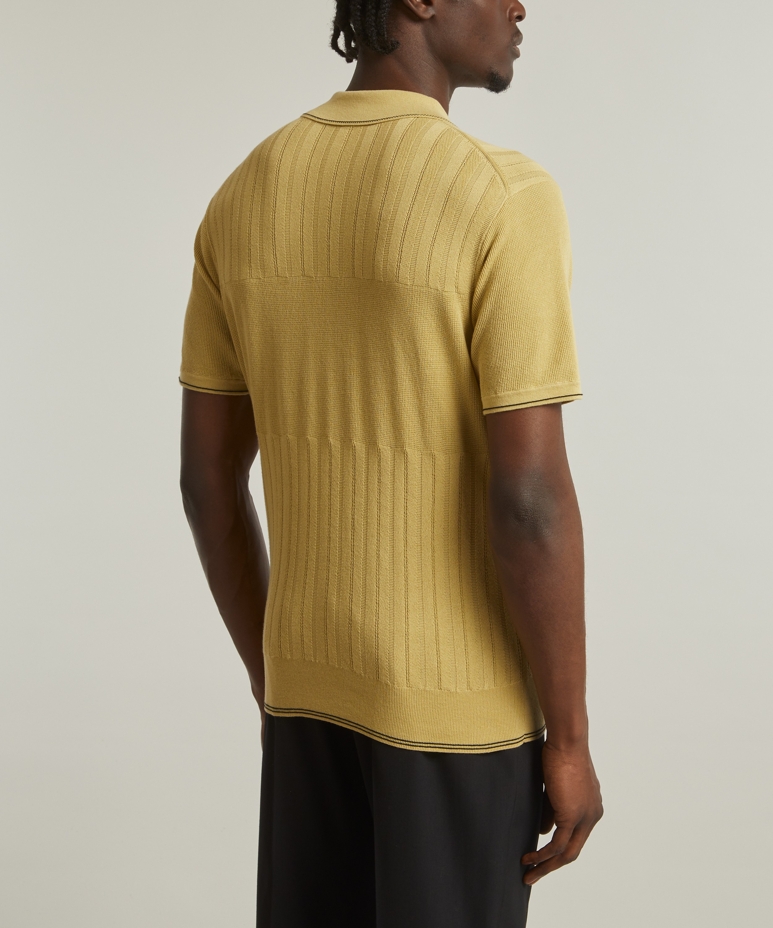 Paul Smith - Pointelle Knit Polo Shirt image number 3