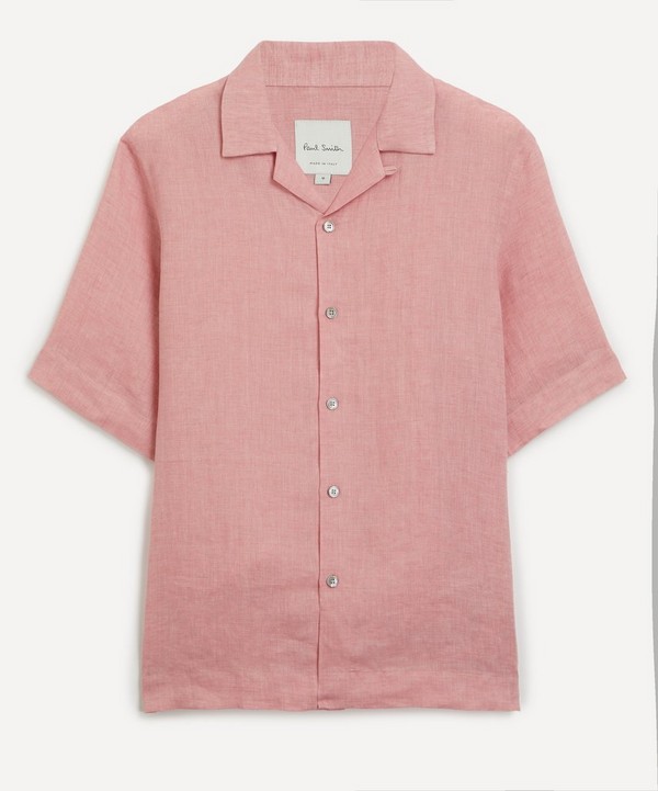 Paul Smith - Slim Fit Linen Short-Sleeve Shirt image number null