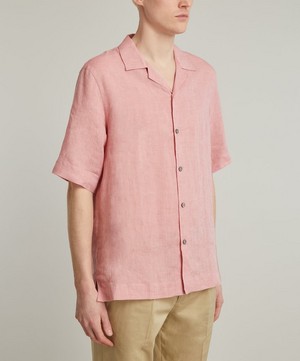 Paul Smith - Slim Fit Linen Short-Sleeve Shirt image number 2