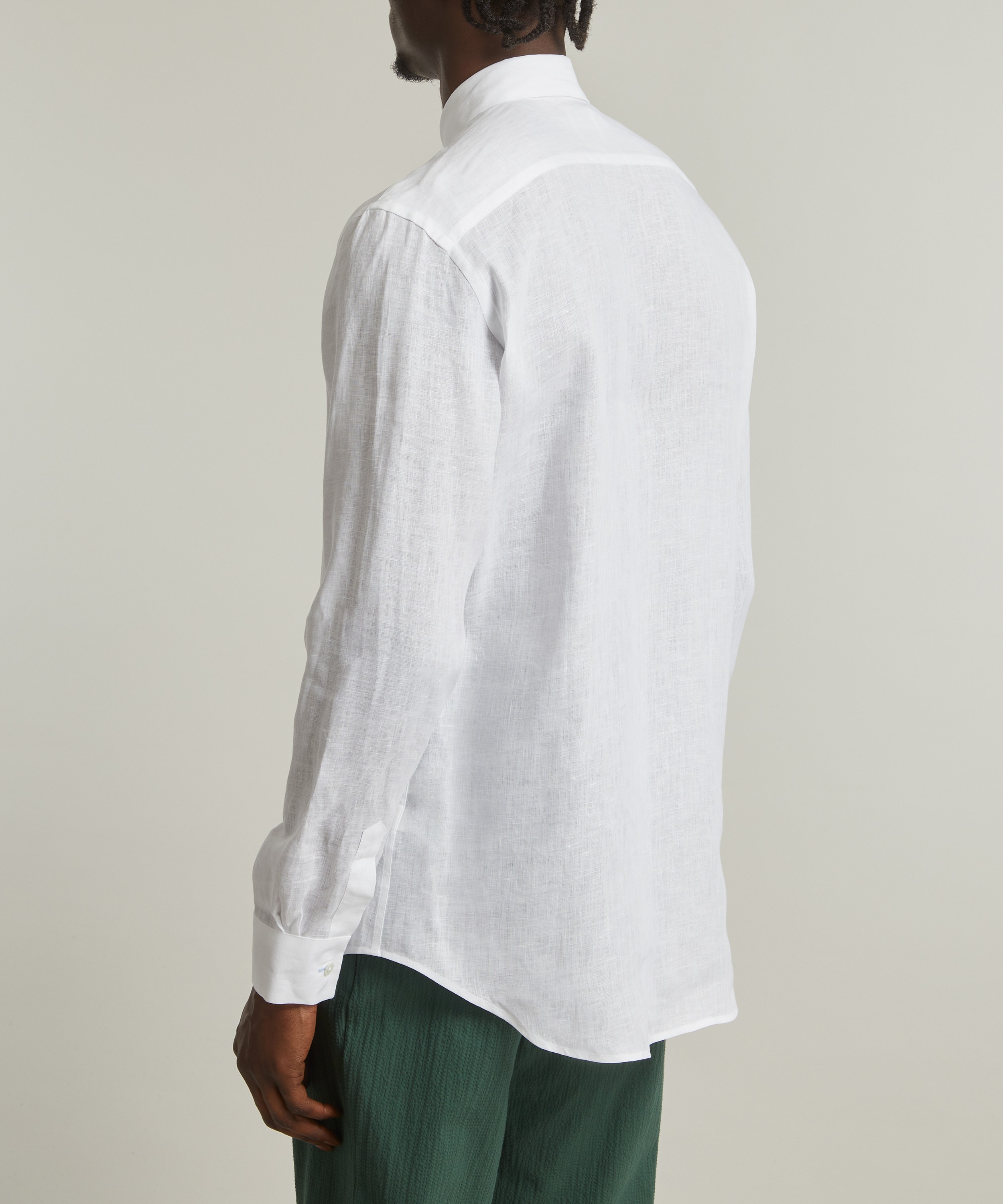 Paul Smith - White Linen Button-Down Shirt image number 3