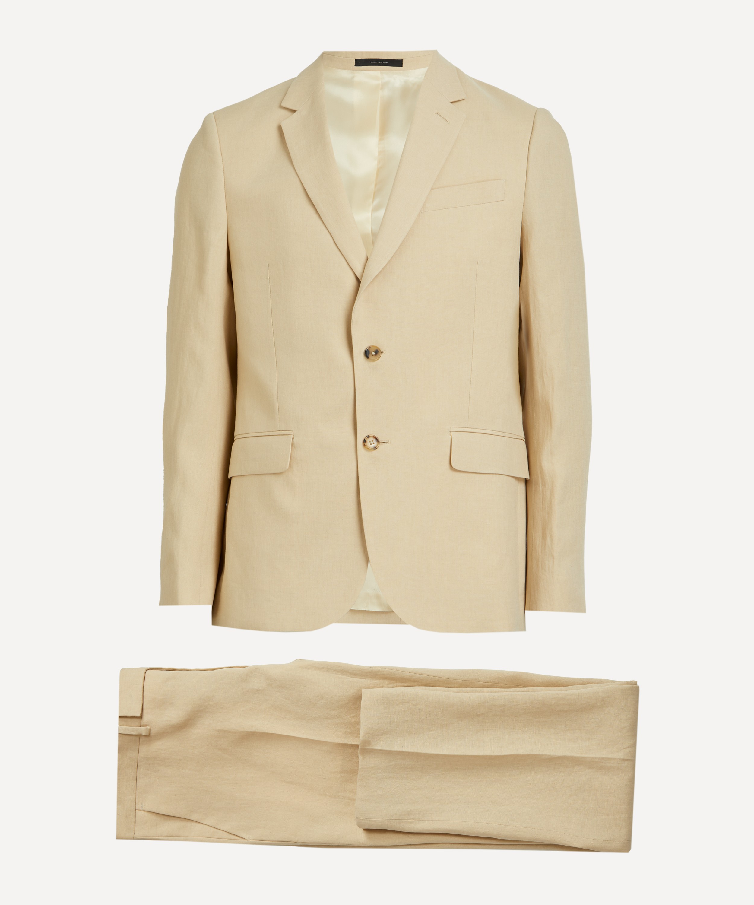 Paul Smith - Tan Tailored Fit Linen Two Button Suit image number 0