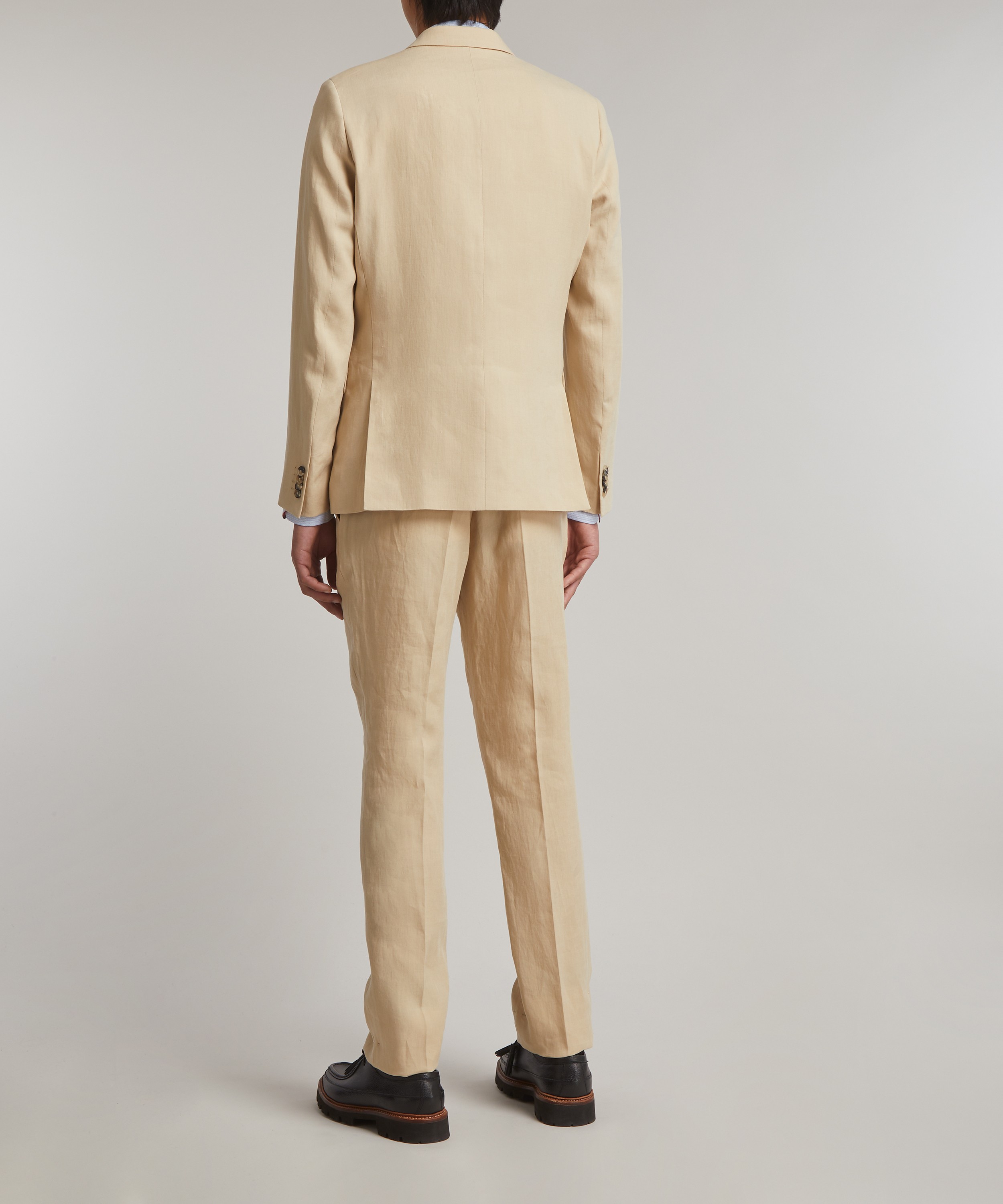 Paul Smith - Tan Tailored Fit Linen Two Button Suit image number 3