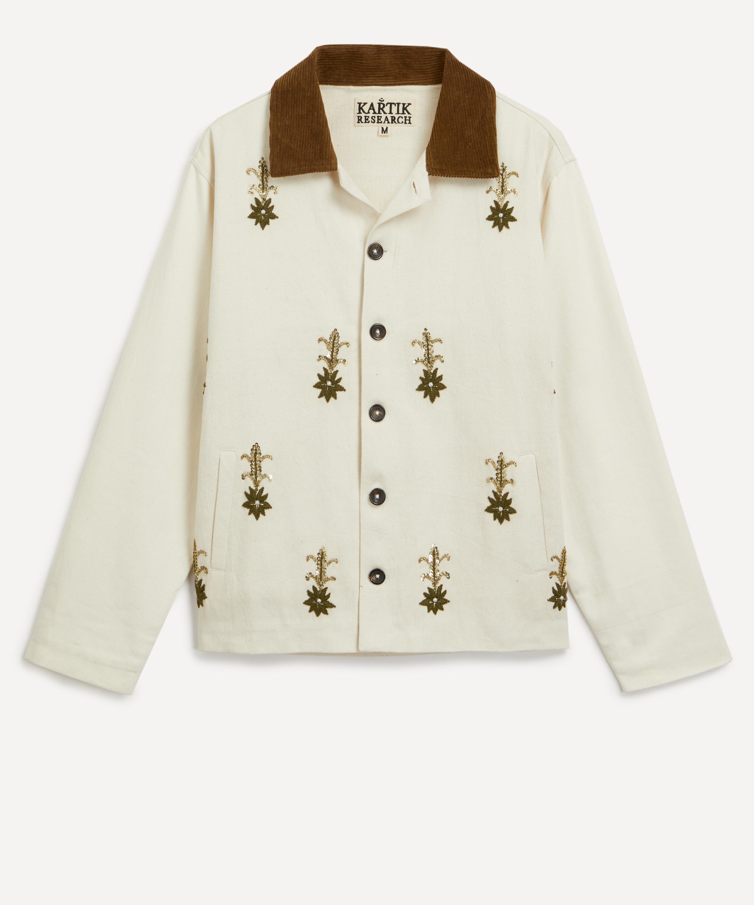 Kartik Research - Zardozi-Embroidered Cotton-Twill Jacket image number 0