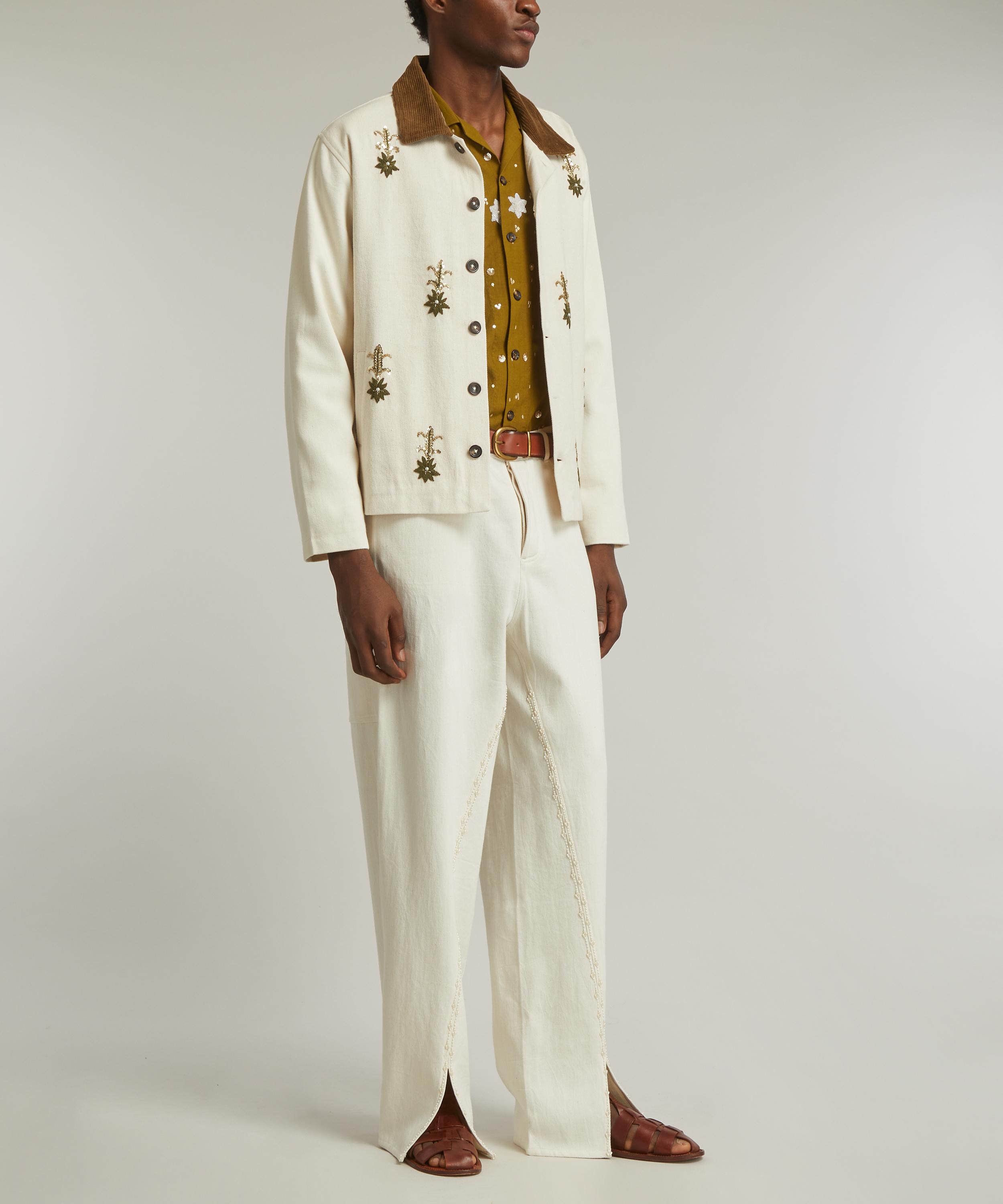 Kartik Research - Zardozi-Embroidered Cotton-Twill Jacket image number 1