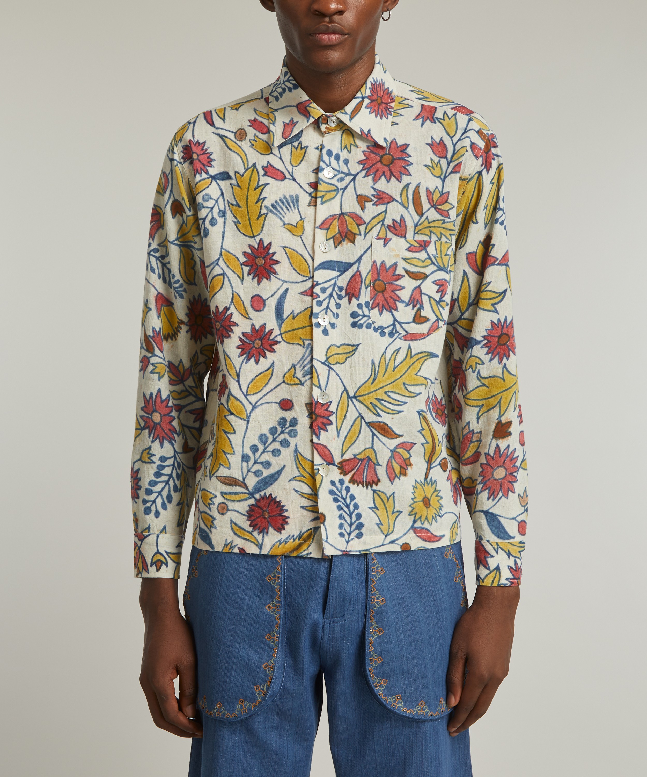 Kartik Research - Hand-Painted Floral Shirt image number 2
