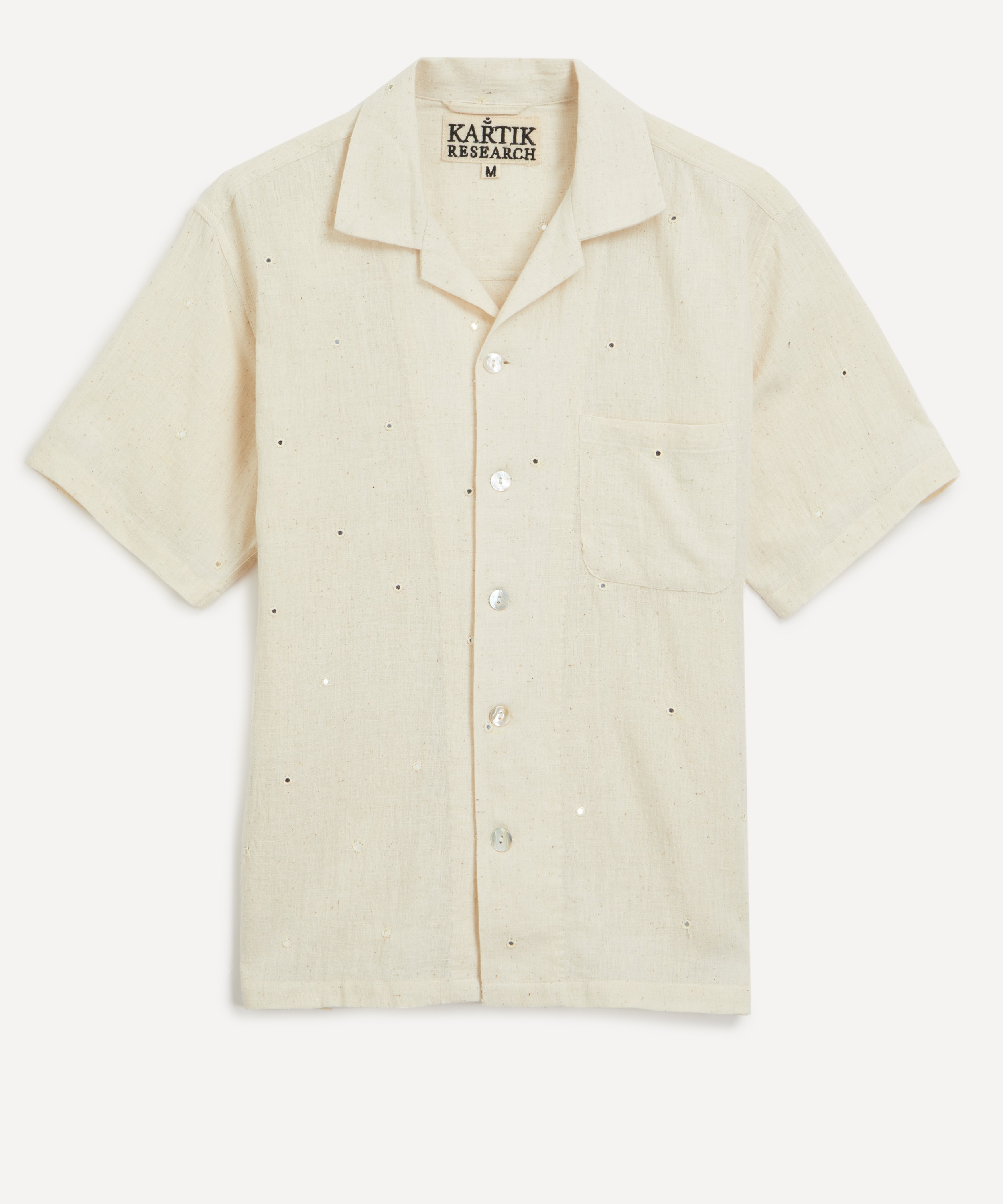Kartik Research - Mirror-Embroidered Cotton-Gauze Shirt image number 0