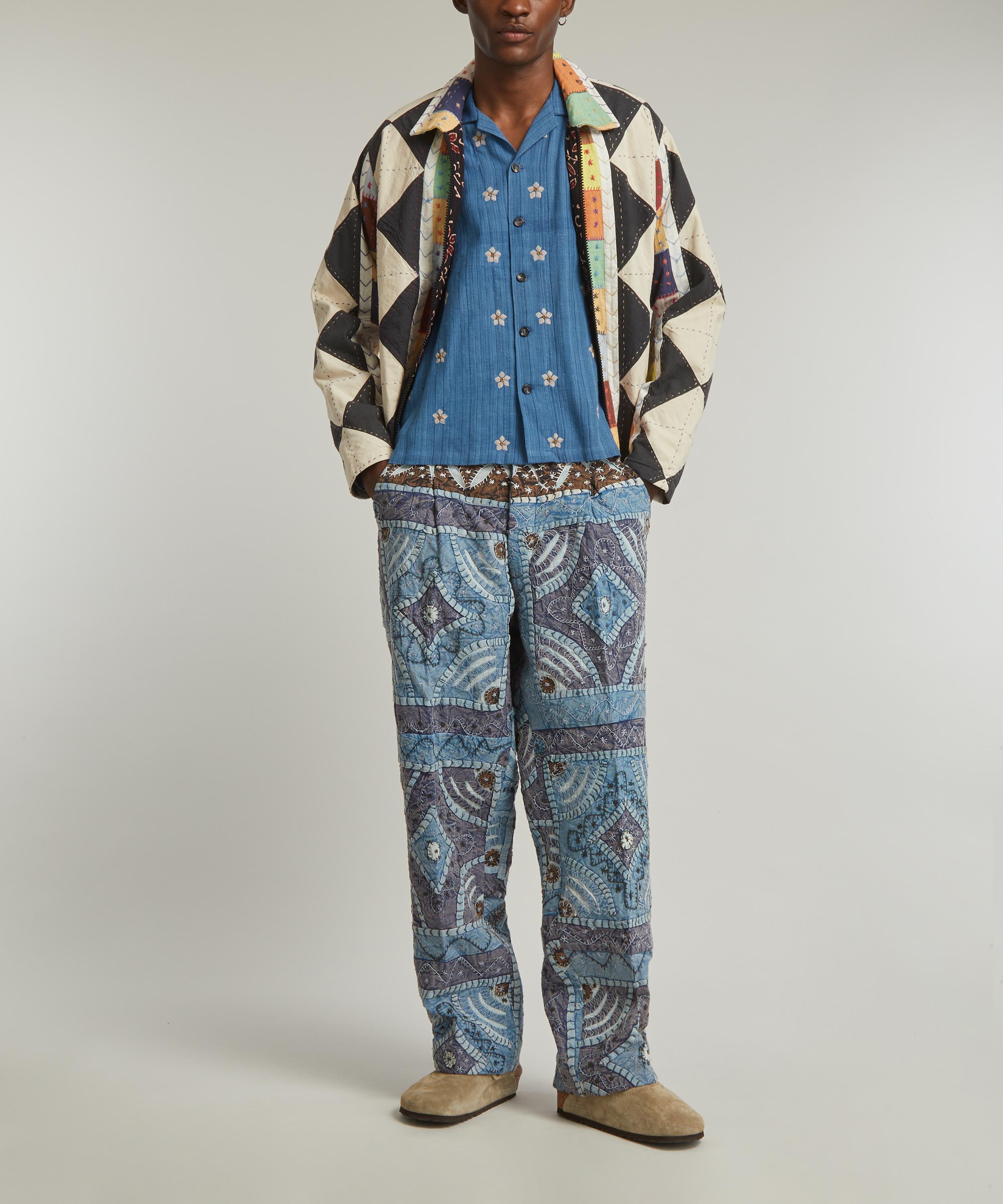 Kartik Research - Floral Embroidered Dobby Cotton Shirt image number 1