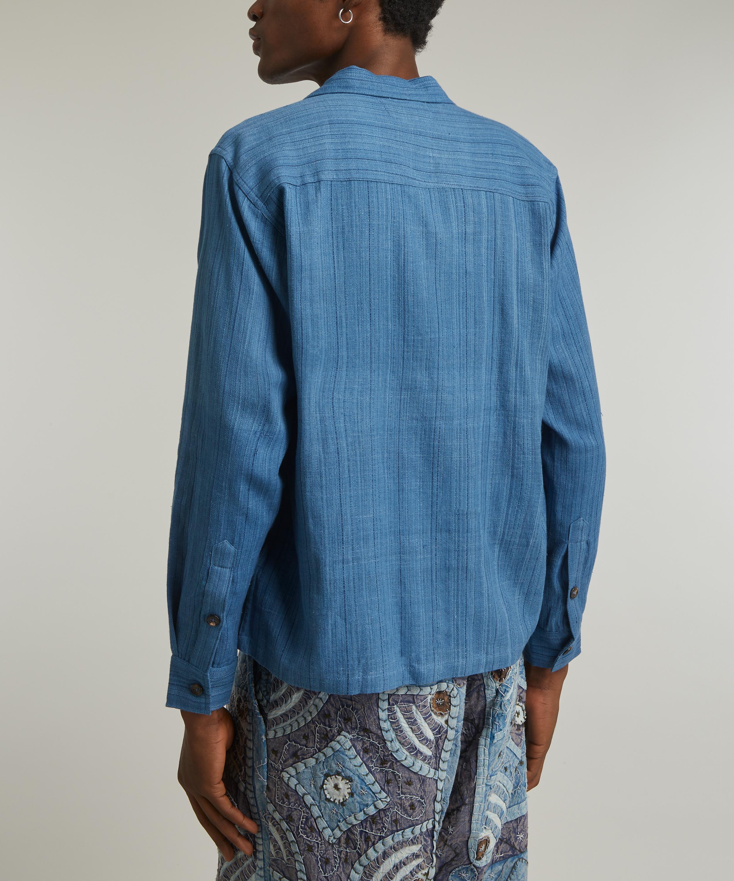 Kartik Research - Floral Embroidered Dobby Cotton Shirt image number 3
