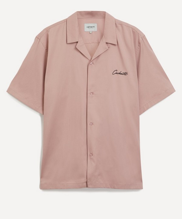 Carhartt WIP - SS Delray Glassy Pink Bowling Shirt image number null