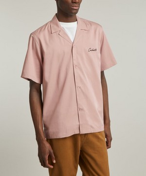 Carhartt WIP - SS Delray Glassy Pink Bowling Shirt image number 2