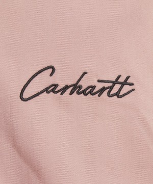 Carhartt WIP - SS Delray Glassy Pink Bowling Shirt image number 4