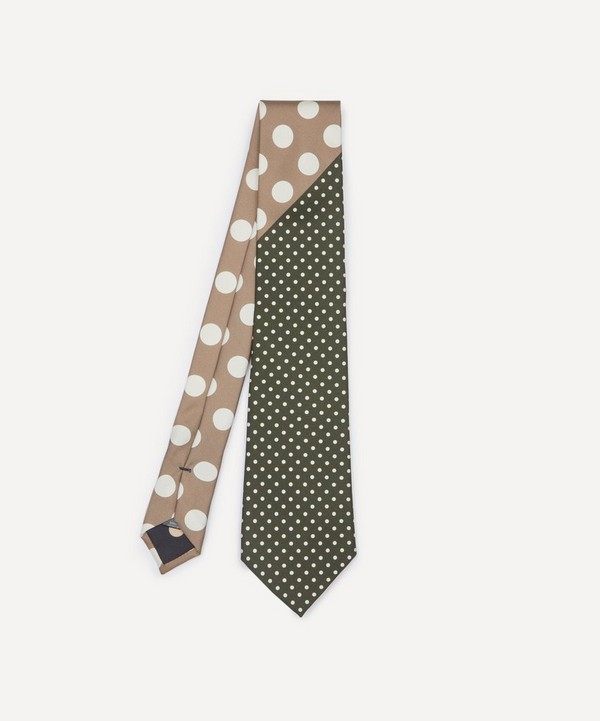 Paul Smith - Green Mixed Polka Dot Silk Tie image number null