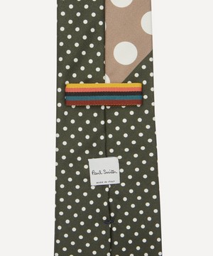 Paul Smith - Green Mixed Polka Dot Silk Tie image number 2