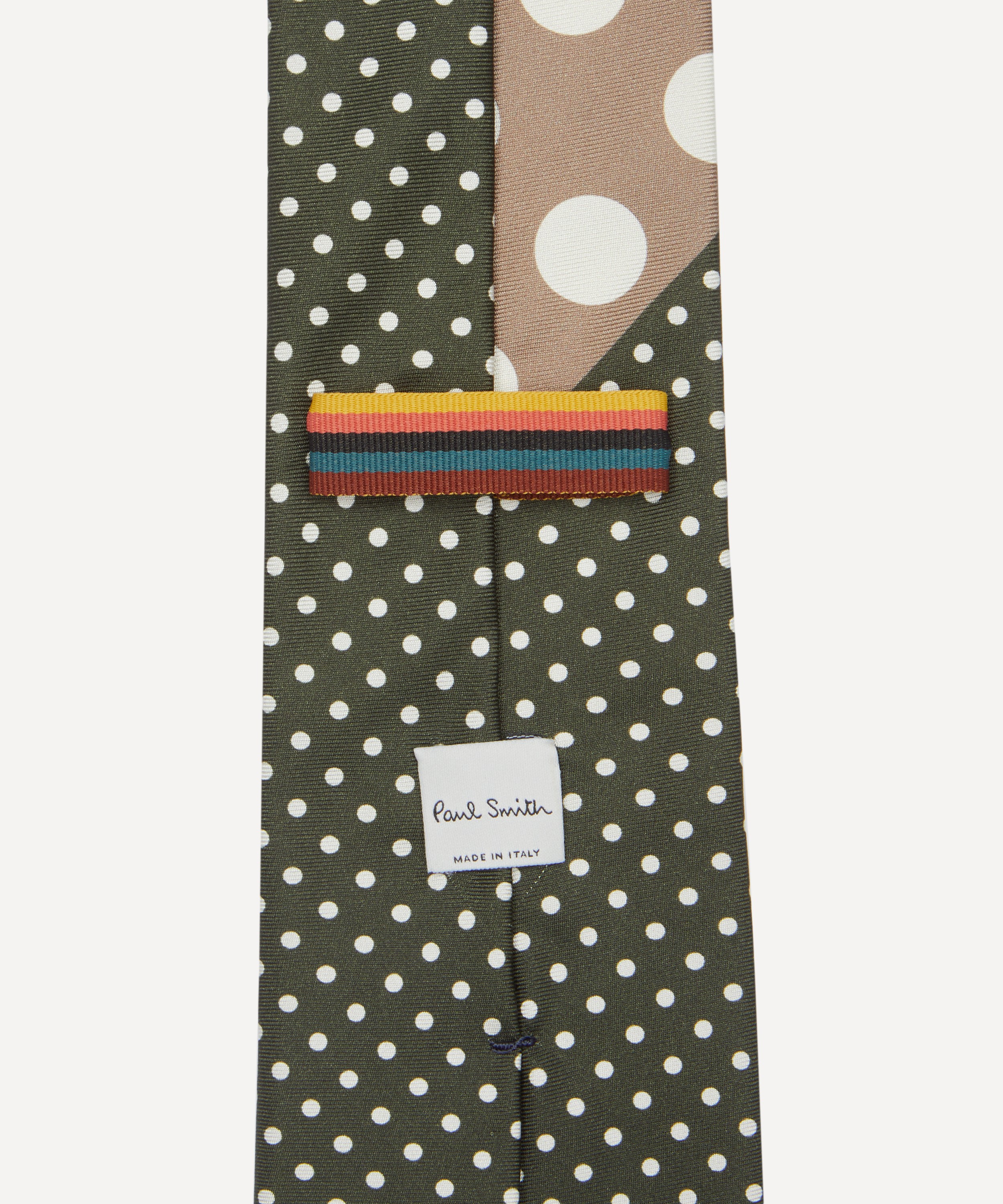 Paul Smith - Green Mixed Polka Dot Silk Tie image number 2