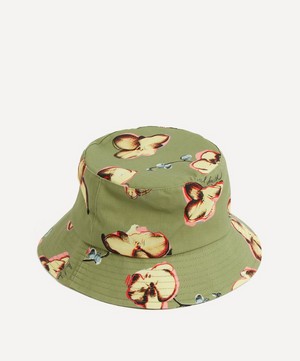 Paul Smith - Khaki Orchid Print Cotton Bucket Hat image number 1