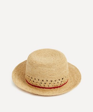 Paul Smith - Contrast Stripe Straw Hat image number 0