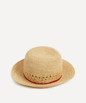 Paul Smith - Contrast Stripe Straw Hat image number 1