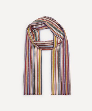 Paul Smith - Polka Stripe Cotton-Blend Scarf image number 0