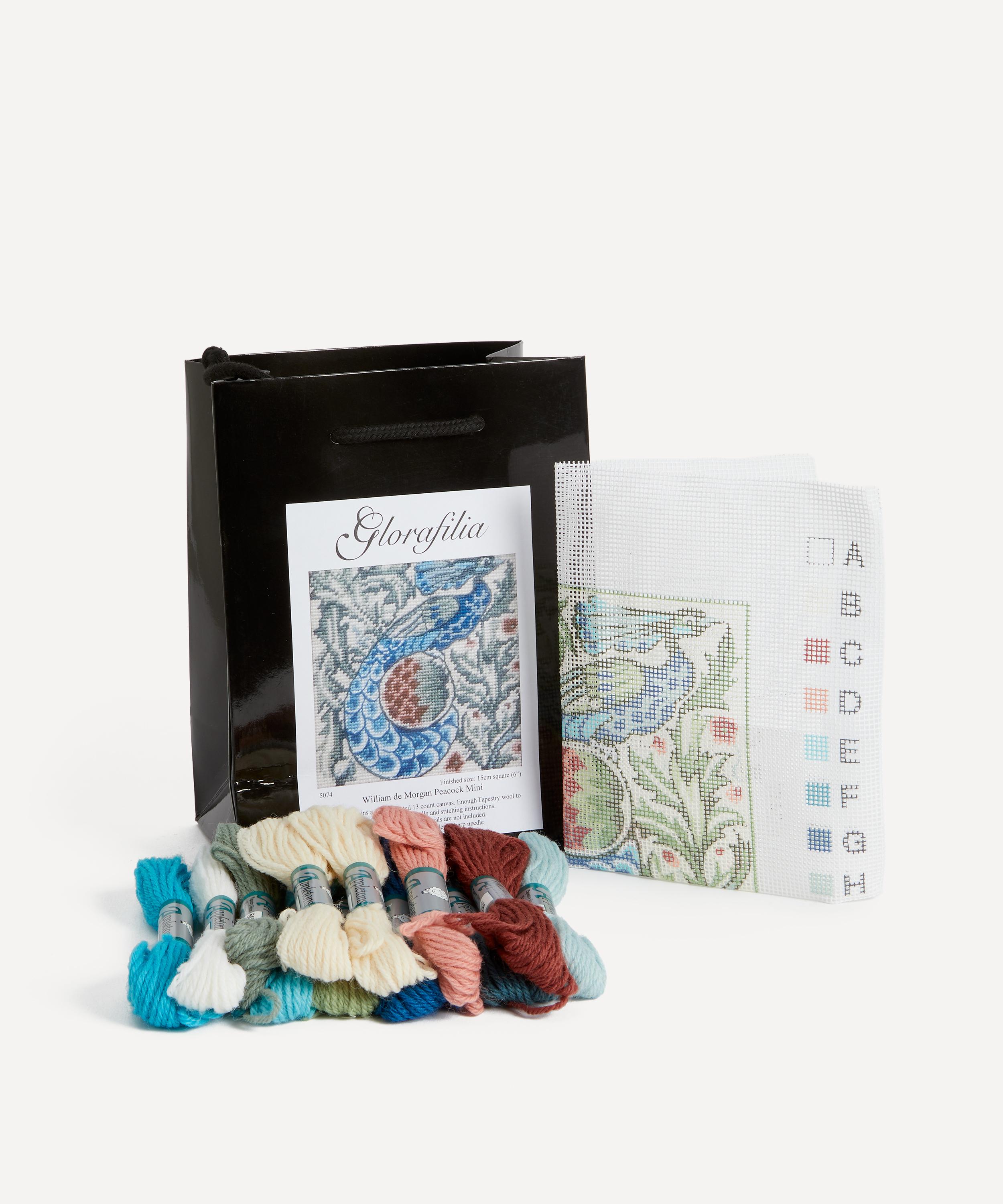 Glorafilia - William De Morgan Peacock Needlepoint Wall Hanging Kit image number 0