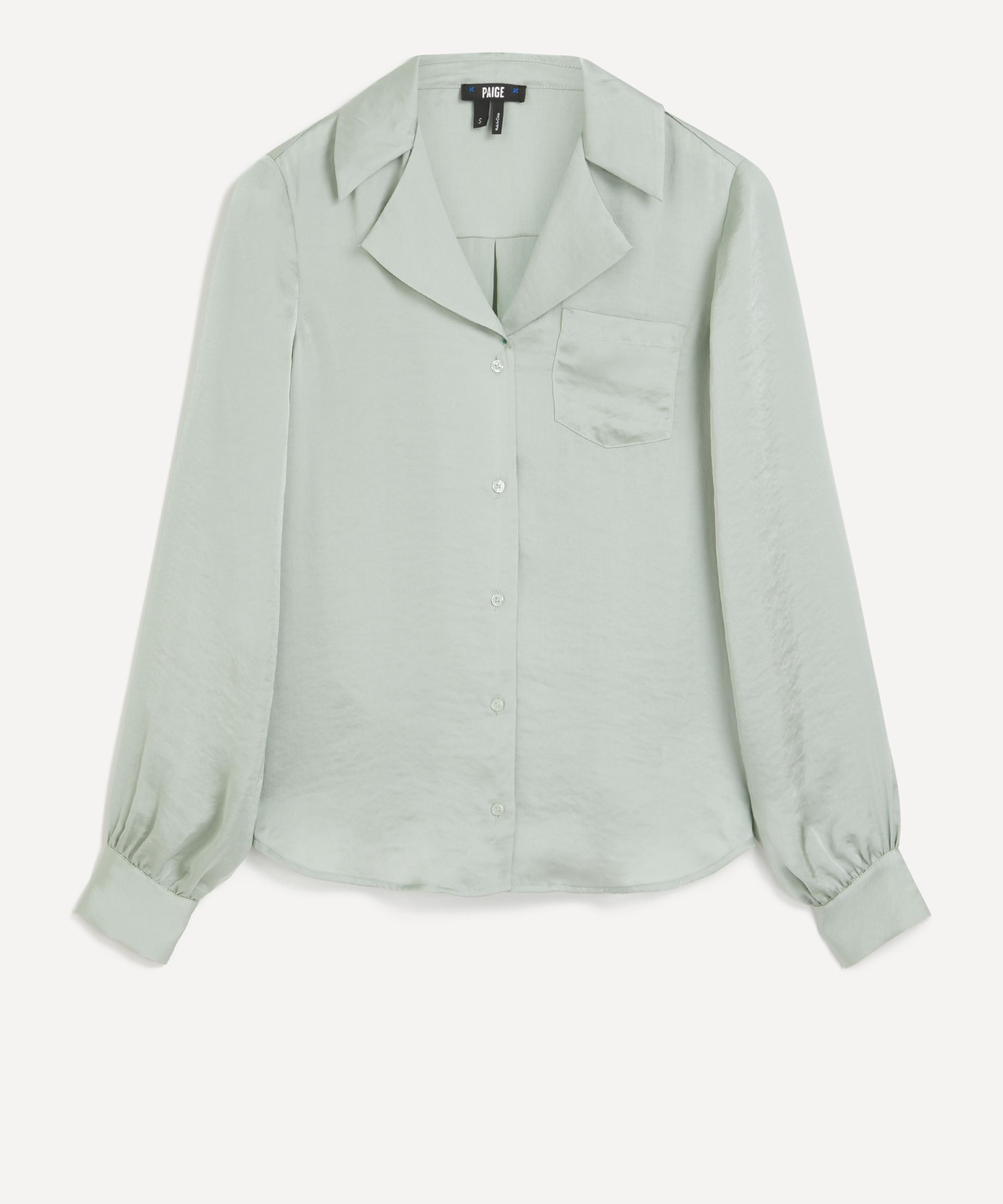 Paige - Capriana Dusty Sage Satin Shirt image number 0