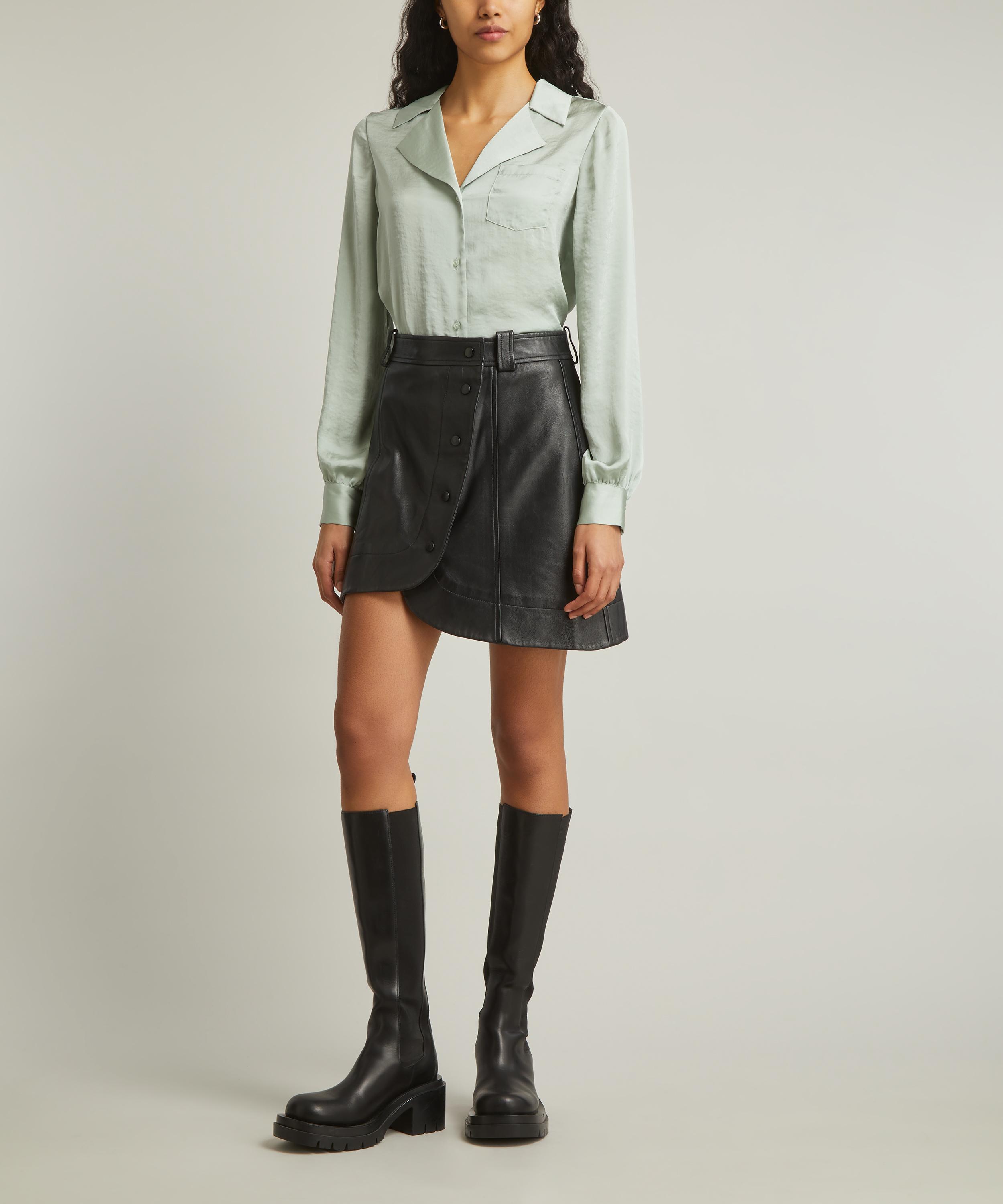 Paige - Capriana Dusty Sage Satin Shirt image number 1