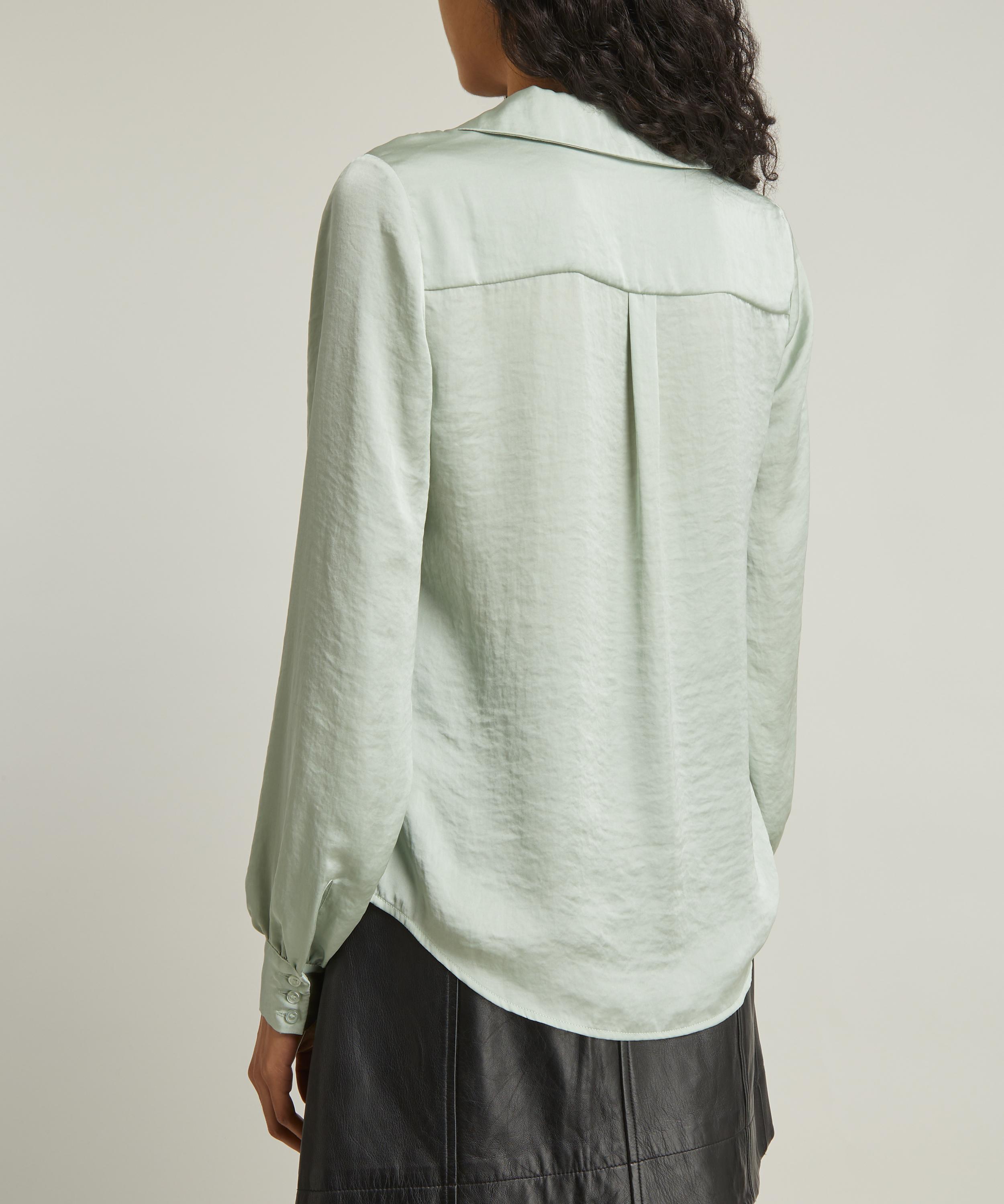 Paige - Capriana Dusty Sage Satin Shirt image number 3