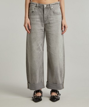Citizens of Humanity - Ayla Baggy Cuffed Crop Jeans in Quartz Grey image number 2
