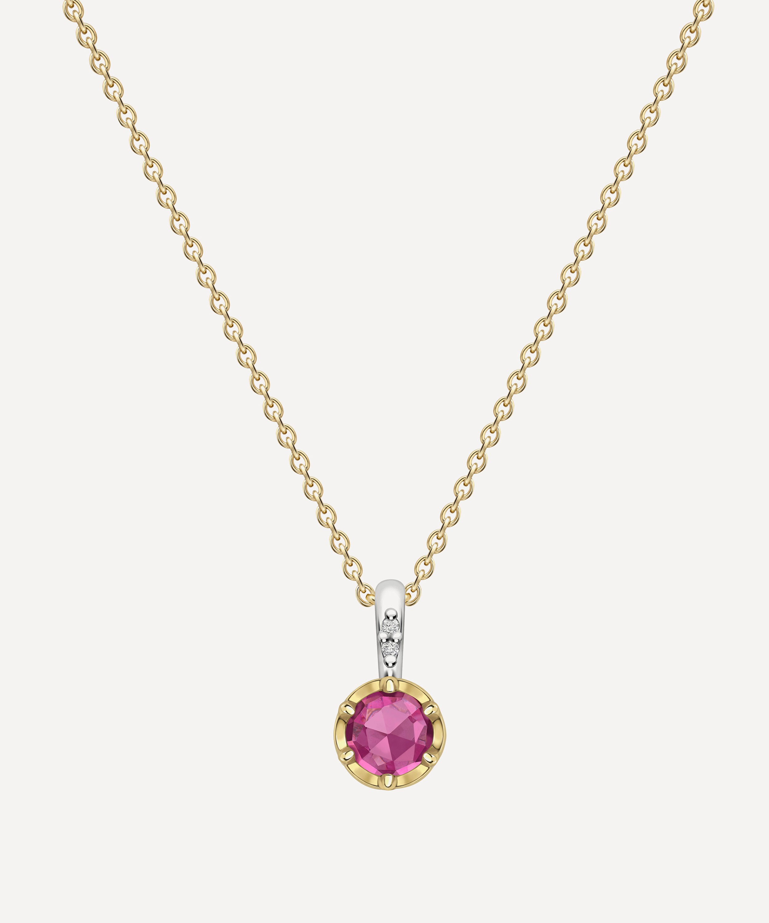 Dinny Hall - 22ct Gold-Plated Vermeil Silver January Garnet Birthstone Pendant Necklace