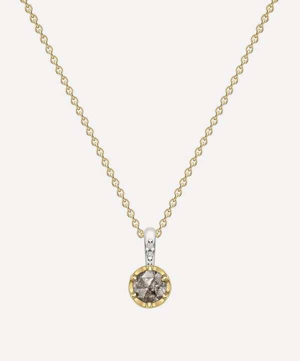 Dinny Hall - 22ct Gold-Plated Vermeil Silver April Diamond Birthstone Pendant Necklace image number null