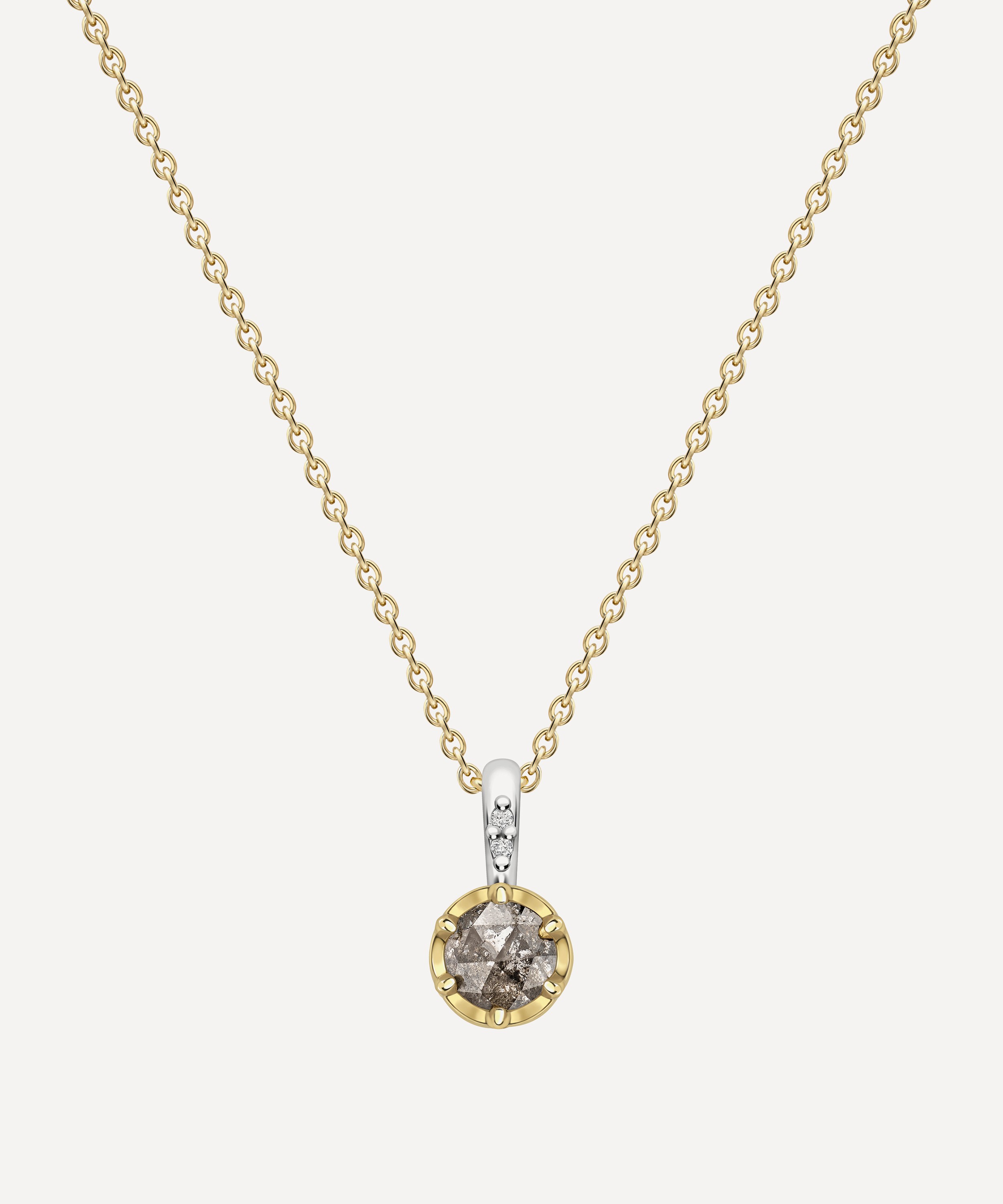 Dinny Hall - 22ct Gold-Plated Vermeil Silver April Diamond Birthstone Pendant Necklace image number 0