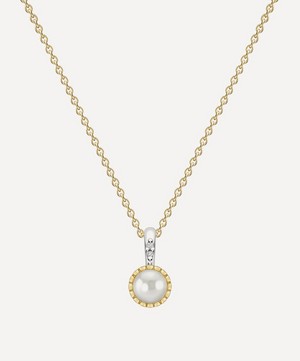 Dinny Hall - 22ct Gold-Plated Vermeil Silver June Pearl Birthstone Pendant Necklace image number 0
