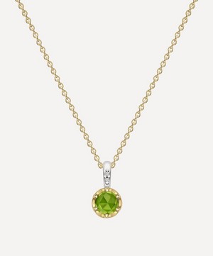 Dinny Hall - 22ct Gold-Plated Vermeil Silver August Peridot Birthstone Pendant Necklace image number 0