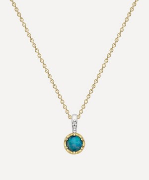 Dinny Hall - 22ct Gold-Plated Vermeil Silver October Opal Birthstone Pendant Necklace image number 0