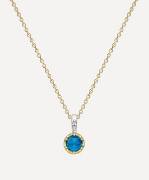 Dinny Hall - 22ct Gold-Plated Vermeil Silver December Blue Topaz Birthstone Pendant Necklace image number 0