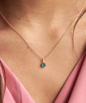 Dinny Hall - 22ct Gold-Plated Vermeil Silver December Blue Topaz Birthstone Pendant Necklace image number 1