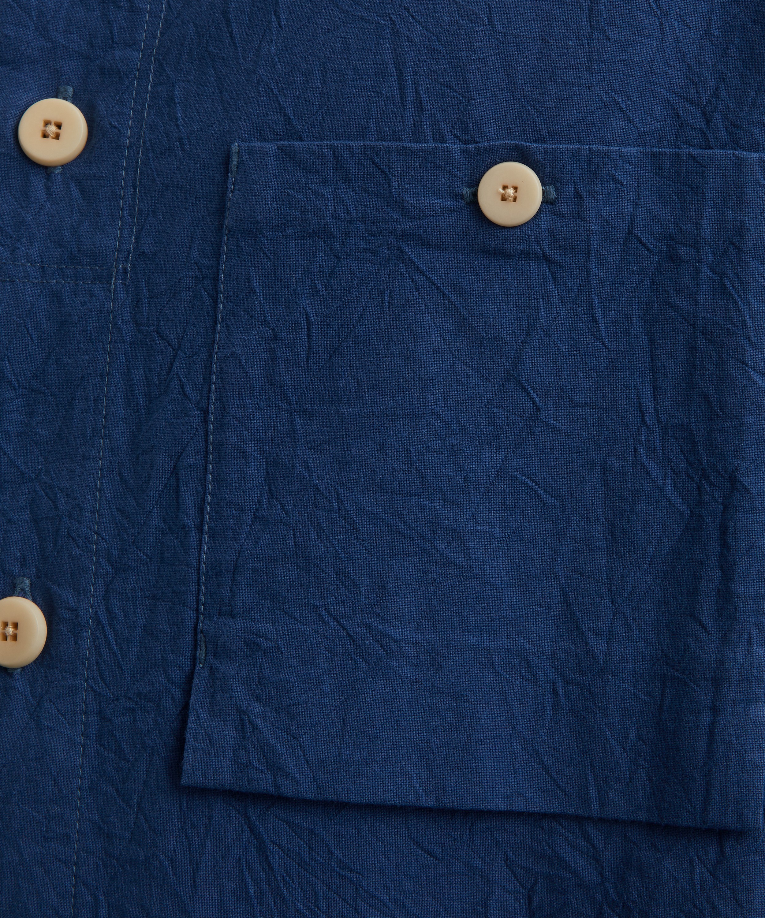 Folk - Blue Crinkle Patch Overshirt image number 4