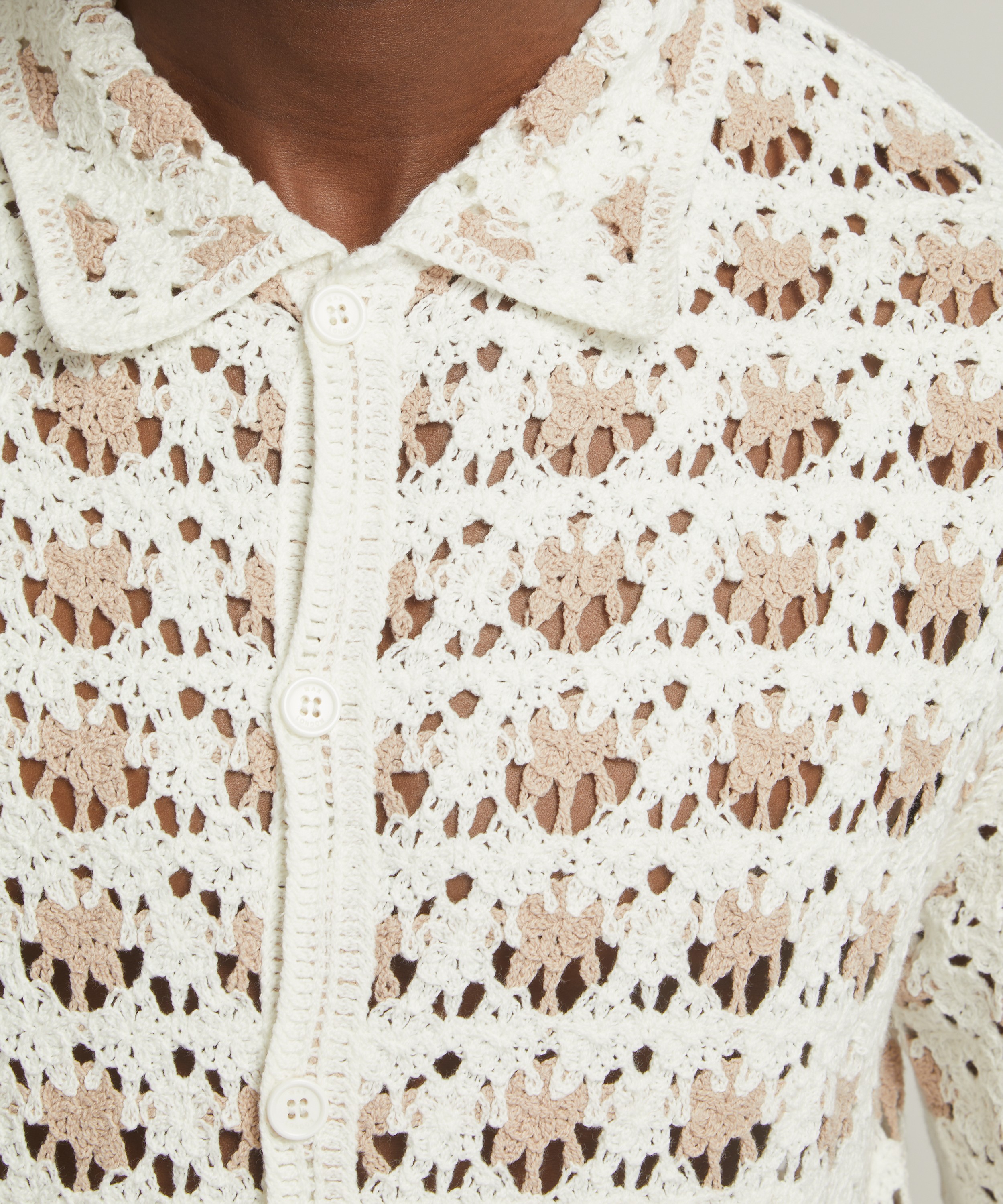 トップス LEINWANDE Olive crochet shirts white Olive Crochet Shirts/White | leinwände | ラインヴァンドの
