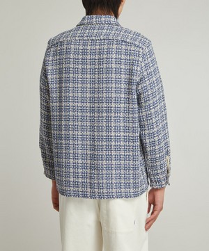 Wax London - Whiting Blue Mercer Check Overshirt image number 3