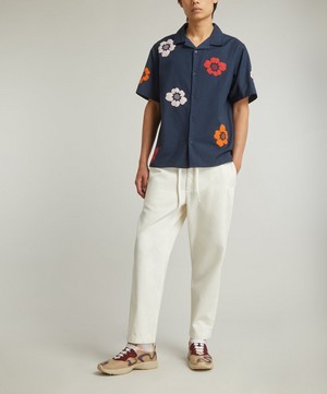 Wax London - Didcot Short-Sleeve Appliqué Floral Shirt image number 1