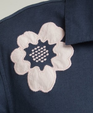 Wax London - Didcot Short-Sleeve Appliqué Floral Shirt image number 4