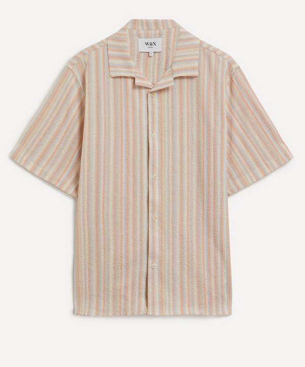 Wax London - Didcot Short-Sleeve Multi Pastel Stripe Shirt image number null