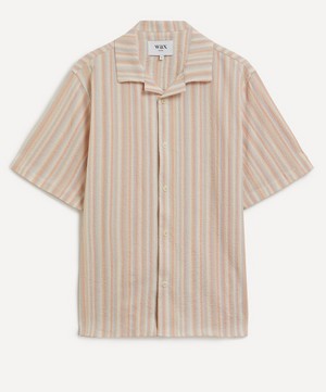 Wax London - Didcot Short-Sleeve Multi Pastel Stripe Shirt image number 0