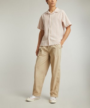 Wax London - Didcot Short-Sleeve Multi Pastel Stripe Shirt image number 1