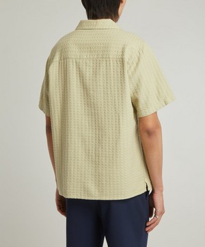 Wax London - Didcot Short-Sleeve Textural Wave Stripe Shirt image number 3