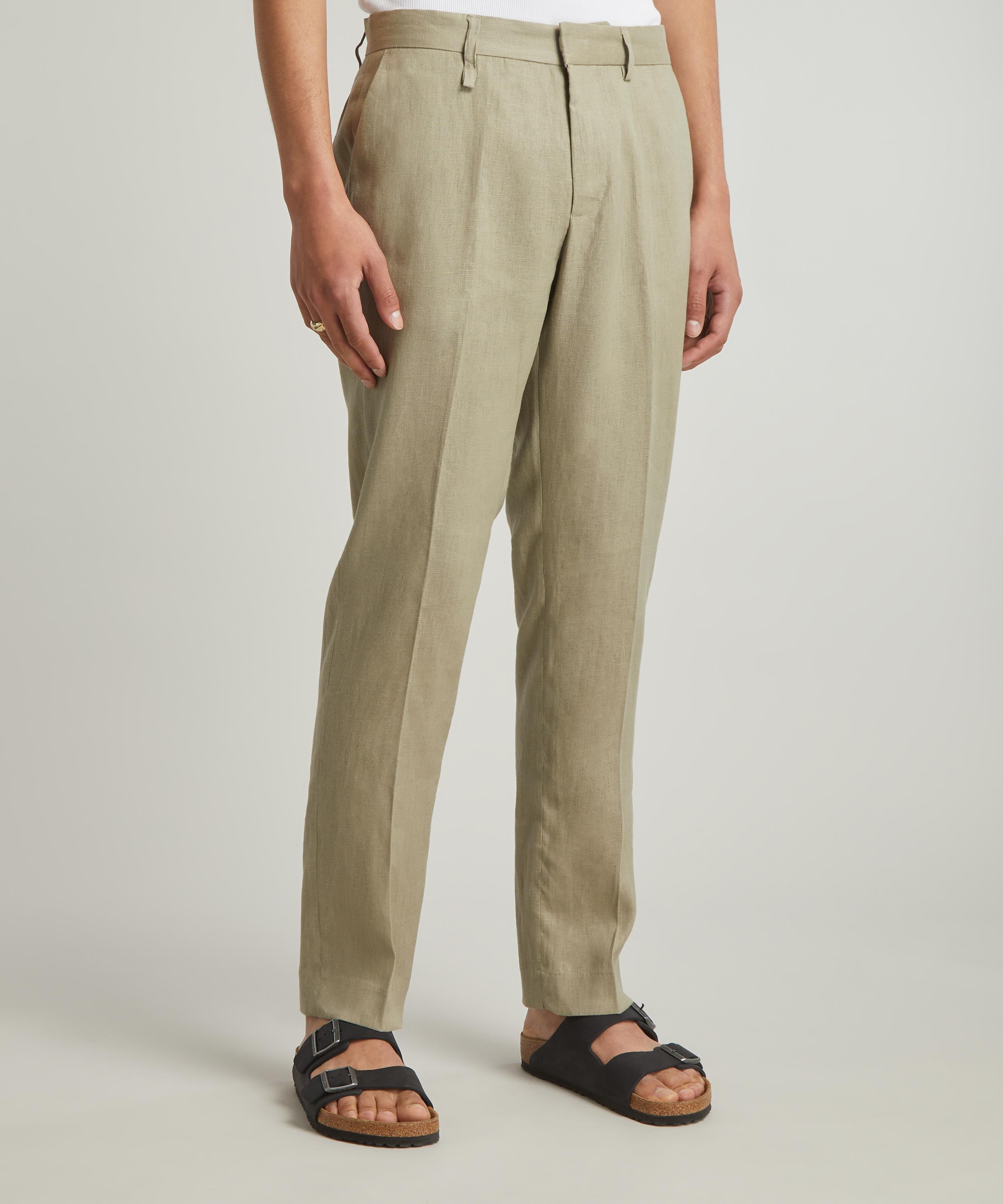 Wax London - Alp Pale Green Linen Trousers image number 2