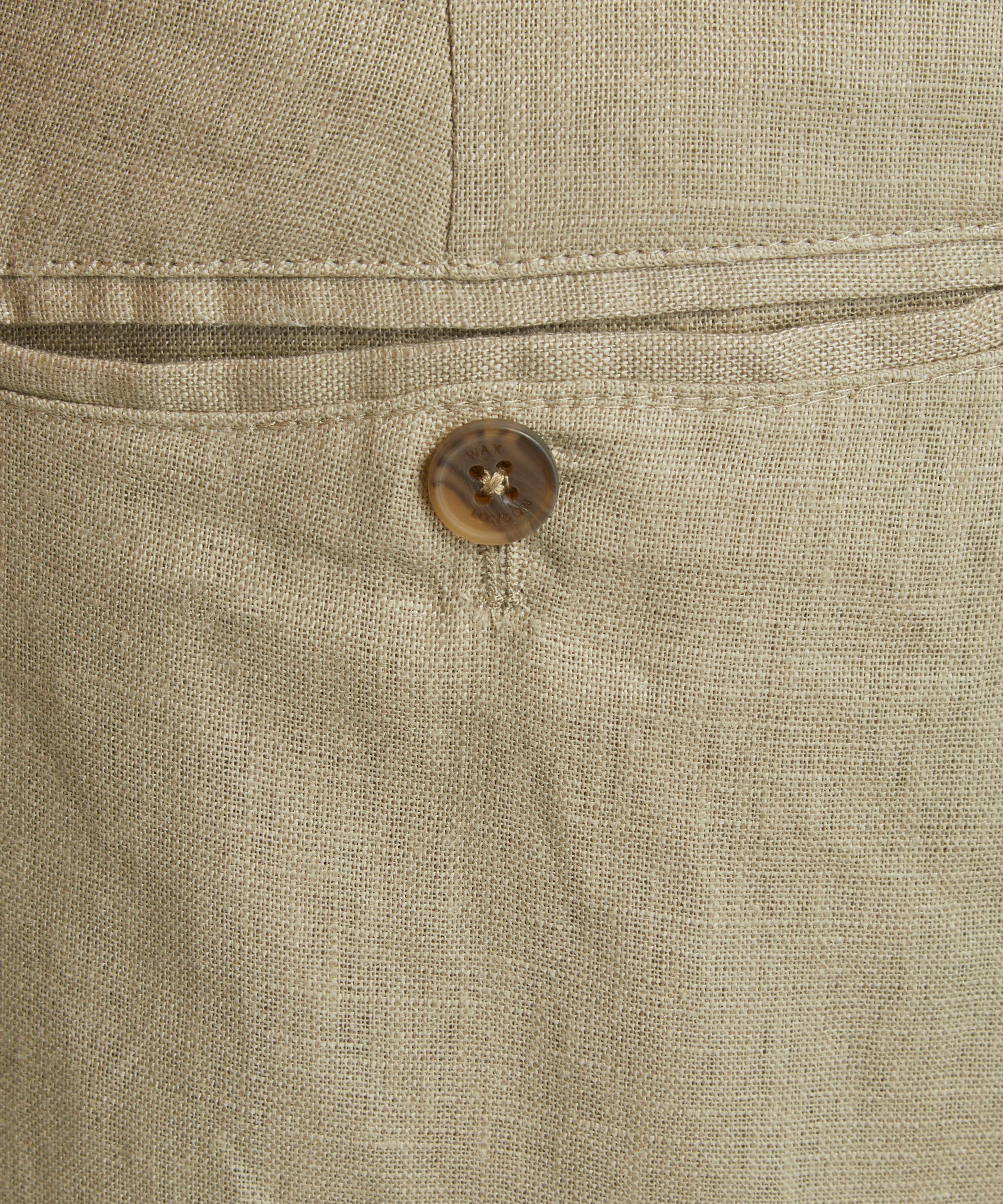Wax London - Alp Pale Green Linen Trousers image number 4