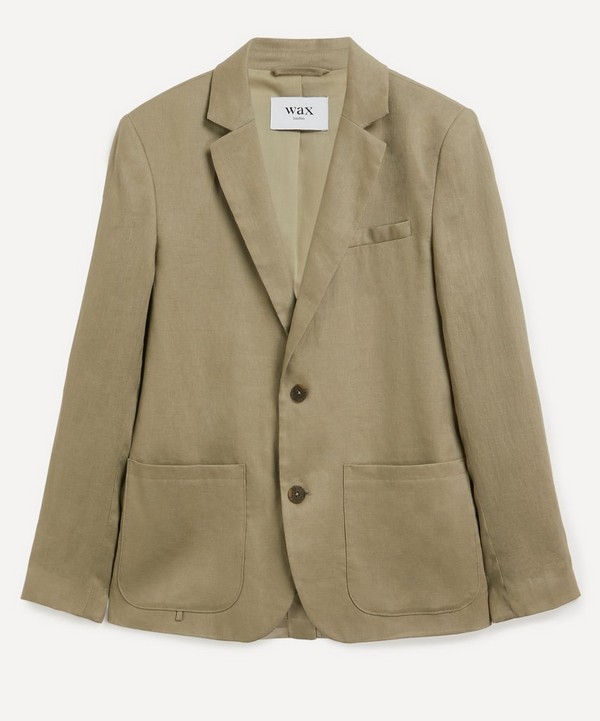Wax London - Fintry Pale Green Linen Blazer  image number null