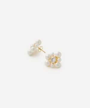 Completedworks - 18ct Gold-Plated Vermeil Silver Is all Creation Born of Destruction Stud Earrings image number 1
