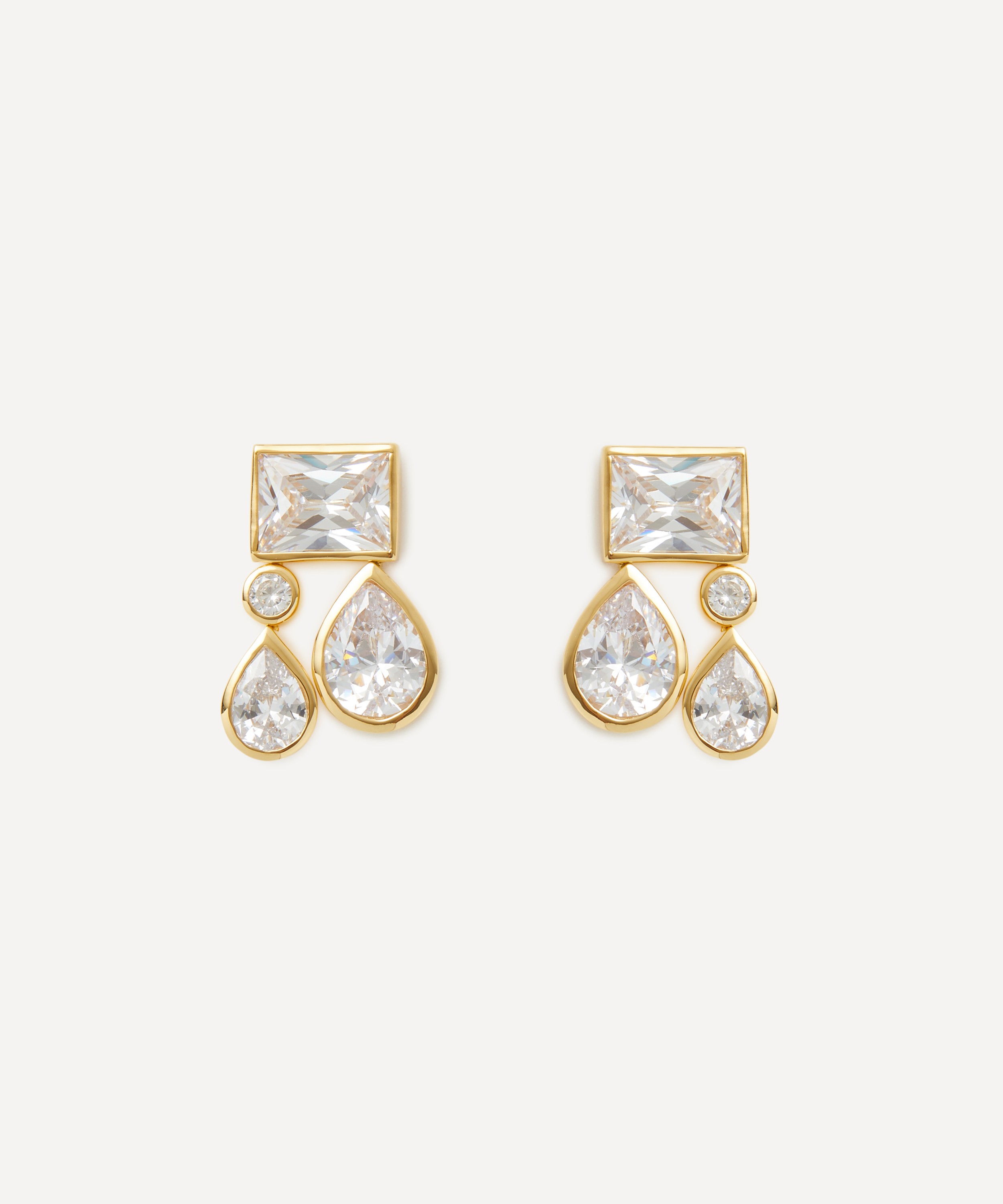Completedworks - 18ct Gold-Plated Vermeil Silver Z50 Drop Earrings